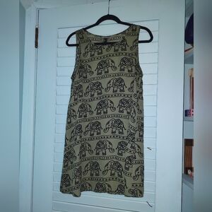 Green Elephant Print Summer Dress From Forever 21 Size Large